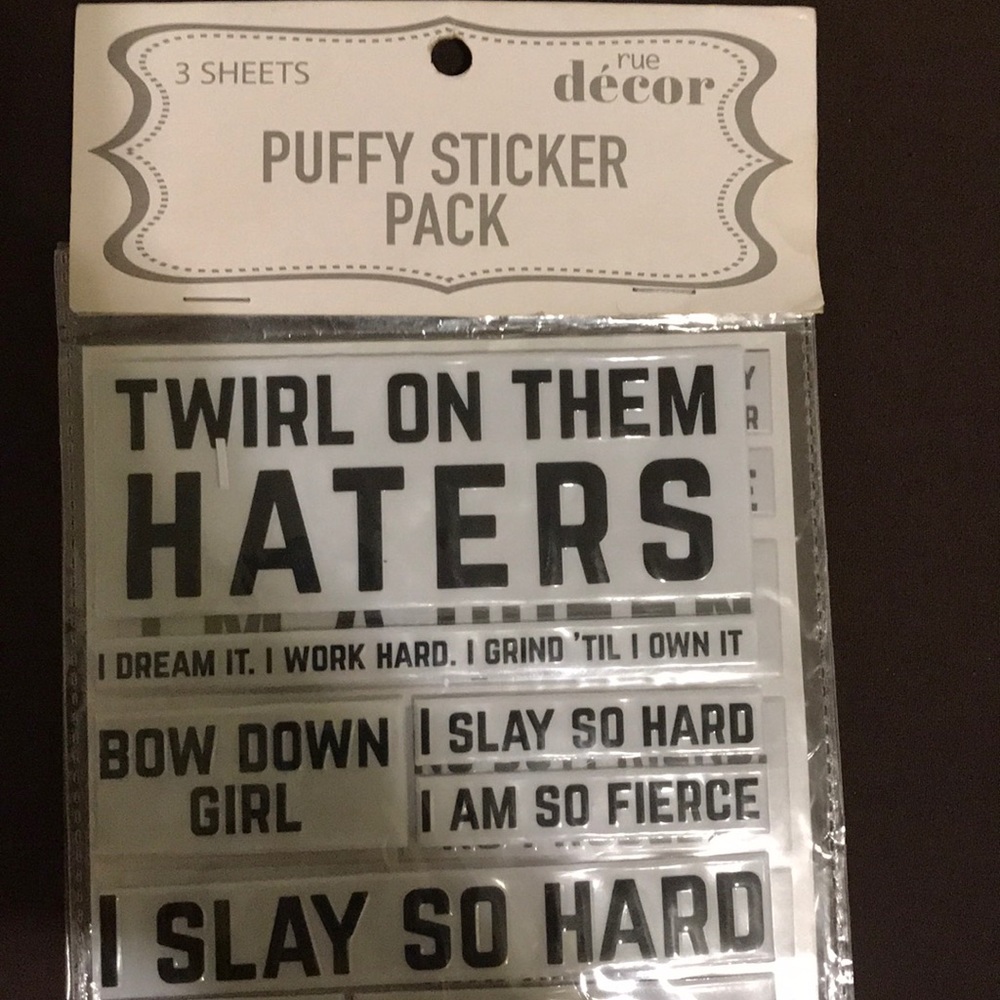 Puffy sticker pack